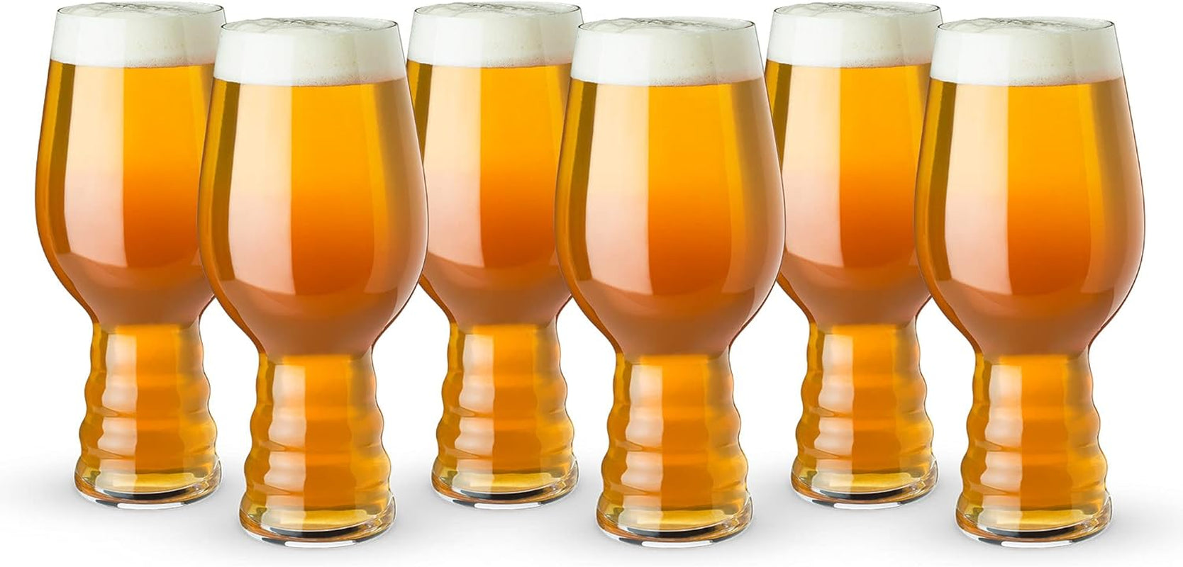 Craft Beer IPA Beer Glasses Set of 6, European-Made Drinking Glasses, Pint Beer Glasses, Glassware Set, Drinking Accessories, 19.1Oz