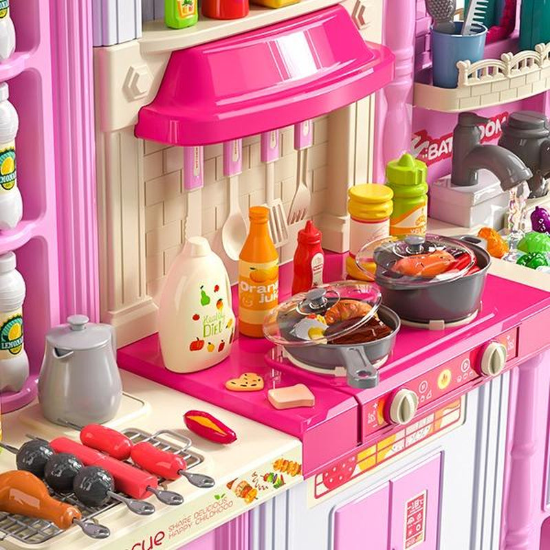 Play Kitchen Set, Pretend Play Playset Includes Toy Kitchen Accessories for Pretend Play, Indoor/Outdoor Toys Playset Christmas Birthday Gifts